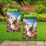 Cairn Terrier  Wheat - Best of Breed  Spring Butterflies Outdoor House and Garden Flag