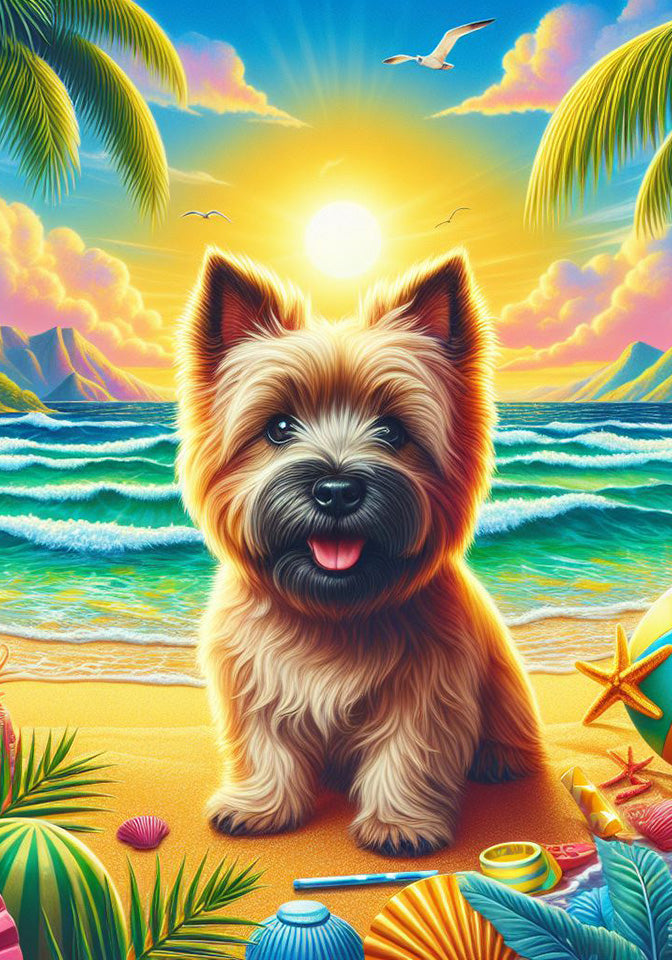 Cairn Terrier Wheat - Best Of Breed Dcr Summer Outdoor Flag