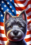 Cairn Terrier Grey - Best of Breed DCR Patriotic III   Outdoor House and Garden Flag