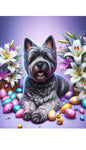 Cairn Terrier Grey - Best of Breed DCR Easter Holiday    Outdoor House and Garden Flag