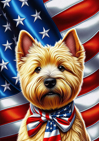 Cairn Terrier Wheat - Best of Breed DCR Patriotic III   Outdoor House and Garden Flag