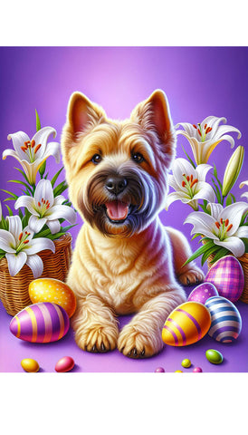 Cairn Terrier Wheat - Best of Breed DCR Easter Holiday    Outdoor House and Garden Flag