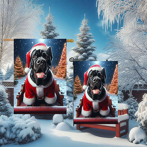 Cane Carso Black - Best of Breed DCR Christmas Outdoor House and Garden Flag