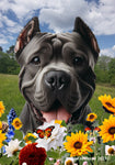 Cane Corso Black Cropped - Best of Breed  Summer Fields Outdoor House and Garden Flag