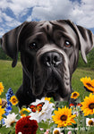 Cane Corso Black Uncropped - Best of Breed  Summer Fields Outdoor House and Garden Flag