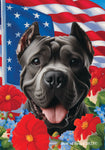 Cane Corso Black Cropped - Best of Breed  Patriotic I All-American Outdoor House and Garden Flag