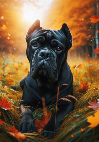 Cane Carso Black - Best of Breed DCR Falling Leaves Outdoor Flag