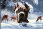 Cane Corso Fawn - Best of Breed Winter Wonderland Floor Mat Tufted Loop 18" x 27"