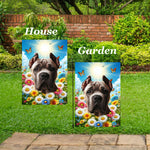 Cane Corso Fawn Cropped - Best of Breed  Summer Butterflies Outdoor House and Garden Flag