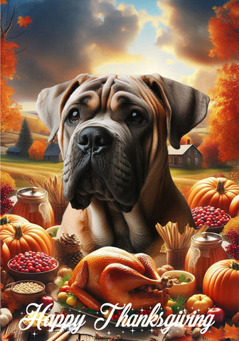 Cane Corso Fawn  Uncropped - Best of Breed  Thanksgiving Outdoor House and Garden Flag