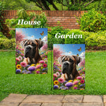Cane Corso Fawn  Uncropped - Best of Breed  Spring Butterflies Outdoor House and Garden Flag