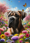 Cane Corso Fawn  Uncropped - Best of Breed  Spring Butterflies Outdoor House and Garden Flag