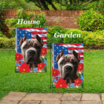 Cane Corso Fawn Cropped - Best of Breed  Patriotic I All-American Outdoor House and Garden Flag