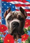 Cane Corso Fawn Cropped - Best of Breed  Patriotic I All-American Outdoor House and Garden Flag