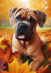 Cane Corso Fawn - Best of Breed DCR Falling Leaves Outdoor Flag