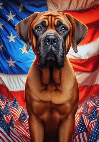 Cane Corso Fawn - Best of Breed DCR Patriotic I Outdoor Flag