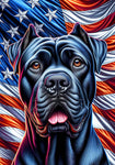 Cane Carso Black - Best of Breed DCR Patriotic III   Outdoor House and Garden Flag