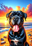 Cane Carso Black - Best of Breed DCR Summer Sunset Outdoor House and Garden Flag