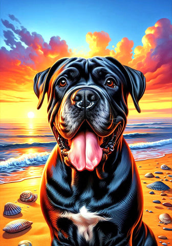 Cane Carso Black - Best of Breed DCR Summer Sunset Outdoor House and Garden Flag