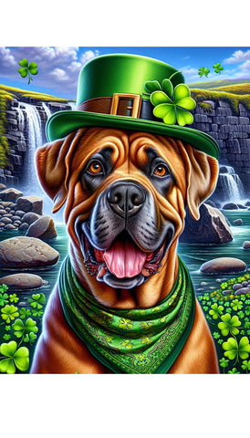 Cane Corso Fawn - Best of Breed DCR Saint Patricks Day Day Outdoor House and Garden Flag