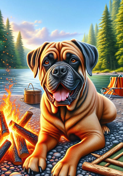 Cane Corso Fawn - Best of Breed DCR Summer Camping   Outdoor House and Garden Flag