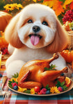 Cavachon - Best of Breed DCR Thanksgiving Outdoor House and Garden Flag