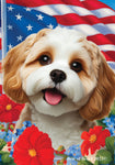 Cavachon- Best of Breed  Patriotic I All-American Outdoor House and Garden Flag