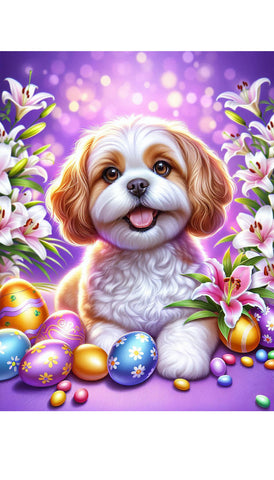 Cavachon - Best of Breed DCR Easter Holiday    Outdoor House and Garden Flag