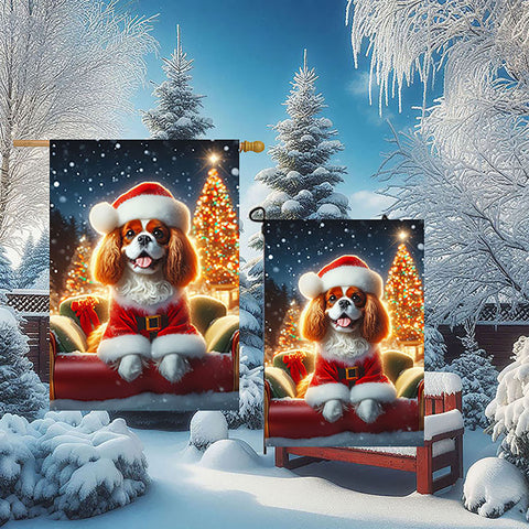 Cavalier King Charles Blenheim - Best of Breed DCR Christmas Outdoor House and Garden Flag