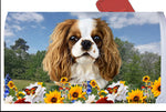 Cavalier King Charles Blenheim - Best of Breed Summer Flowers Mailbox Cover Hi-Grade Vinyl 6" x 19"