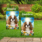 Cavalier King Charles Blenheim - Best of Breed  Summer Butterflies Outdoor House and Garden Flag