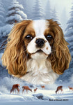 Cavalier King Charles Blenheim - Best of Breed  Winter Wonderland Outdoor House and Garden Flag