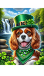 Cavalier King Charles Blenheim - Best of Breed DCR Saint Patricks Day Day Outdoor House and Garden Flag