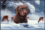 Chesapeake Bay Retriever - Best of Breed Winter Wonderland Floor Mat Tufted Loop 18" x 27"