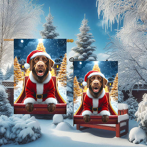 Chesapeake Bay Retriever - Best of Breed DCR Christmas Outdoor House and Garden Flag