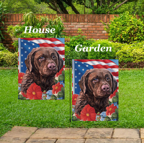 Chesapeake Bay Retriever - Best of Breed  Patriotic I All-American Outdoor House and Garden Flag