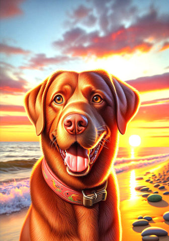 Chesapeake Bay Retriever - Best of Breed DCR Summer Sunset Outdoor House and Garden Flag