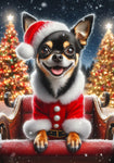 Chihuahua Black and Tan Smooth - Best of Breed DCR Christmas Outdoor House and Garden Flag