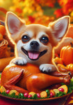 Chihuahua Tan Smooth - Best of Breed DCR Thanksgiving Outdoor House and Garden Flag