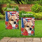 Chihuahua Tan Smooth -  Best of Breed  Patriotic I All-American Outdoor House and Garden Flag