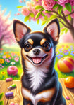 Chihuahua Black and Tan Smooth - Best of Breed DCR Spring II    Outdoor House and Garden Flag