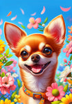 Chihuahua Tan Smooth - Best of Breed DCR Spring II    Outdoor House and Garden Flag
