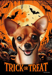 Chiweenie Red/White - Best of Breed  Halloween Outdoor House and Garden Flag