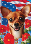 Chiweenie Red/White - Best of Breed  Patriotic I All-American Outdoor House and Garden Flag