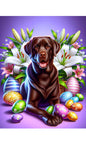 Chocolate Labrador - Best of Breed DCR Easter Holiday    Outdoor House and Garden Flag