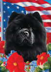 Chow Chow Black - Best of Breed  Patriotic I All-American Outdoor House and Garden Flag