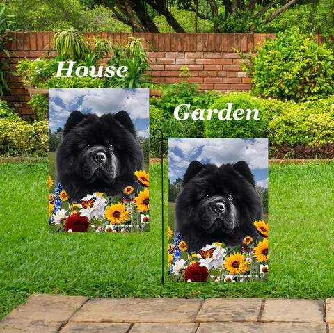 Chow Chow Black - Best of Breed  Summer Fields Outdoor House and Garden Flag