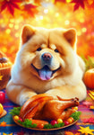 Chow Cream - Best of Breed DCR Thanksgiving Outdoor House and Garden Flag