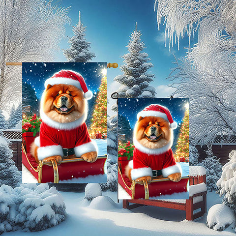 Chow Red - Best of Breed DCR Christmas Outdoor House and Garden Flag