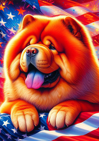 Chow Red - Best of Breed DCR Patriotic I Outdoor Flag